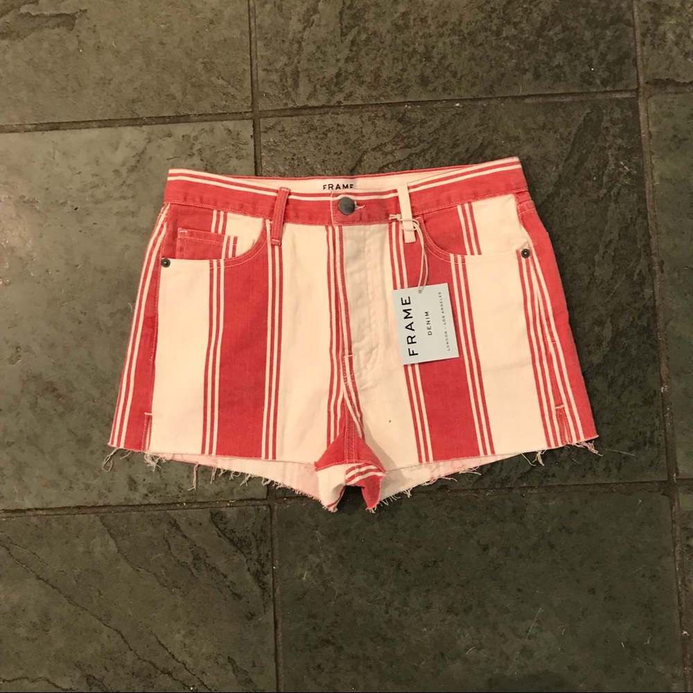 Frame Denim - Le Cutoff - Red Stripe